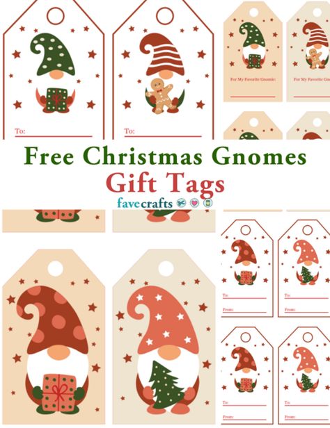 Natal, Free Christmas Gift Tags, Gnome Gift Tags, Free Christmas Tags, Homemade Gift Tags, Christmas Printable Labels, Free Printable Christmas Gift Tags, Diy Christmas Tags, Christmas Gift Tags Free