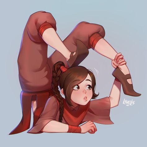 Safebooru - 1girl artist name avatar: the last airbender avatar (series) braid brown hair capri pants contortion flexible highres lavelis lips pants pointed footwear ponytail puffy pants single braid stretch ty lee wristband | 3056819 Ty Lee, Avatar Picture, Avatar Series, Avatar Fan Art, Cuadros Star Wars, Avatar The Last Airbender Art, Avatar Characters, Avatar Airbender, Avatar Aang