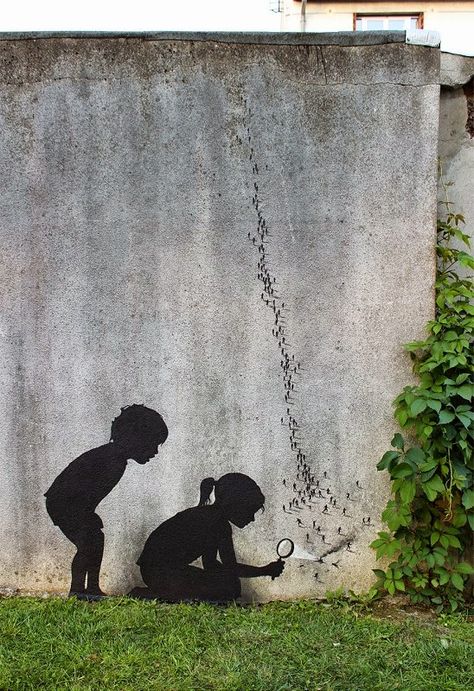 Pejac recently spent some time in Paris, France where he worked his way through a couple of new street pieces including the above piece whic..., via streatnews.net Pavement Art, 3d Street Art, Urbane Kunst, Street Art News, Street Art Banksy, Sidewalk Art, Banksy Art, Urban Street Art, Amazing Street Art