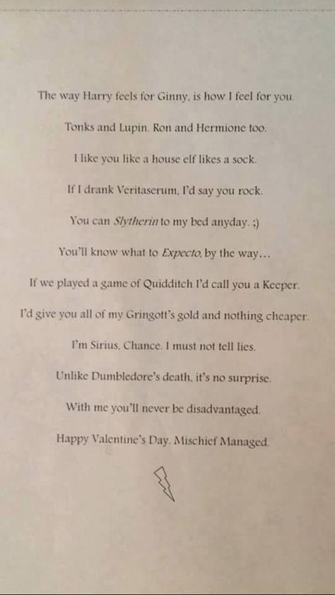 If someone did this for me... I don't even know what I'd do. Poem For Him, Tonks And Lupin, Valentine's Diy, Harry Potter Valentines, Valentines Poems, Hate Valentines Day, Elf Yourself, Always Harry Potter, Potter Head