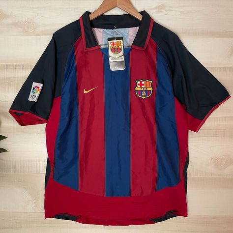 Vintage Nike Apparel Is Brand New With Tags. Rare 2003 - 2004 Home Barcelona Football Jersey. Minor Marks On Back Bottom Of Number 7. No Other Significant Flaws. Zoom & Review Photos For Exact Details. Size Mens M See Photos For Pit To Pit And Shoulder To Hem Measurements * Ships Within 1-2 Business Days * See My Listings, Bundle, And Save! * Open To Reasonable Offer Thank You For Viewing! Tags: Barcelona Spain Soccer Futbol Vtg Vintage Single Stitch Vtgtee 90s 80s Y2k Retro Throwback Vtgfashion Barcelona 1999, Barca Jersey, 80s Y2k, Camisa Barcelona, Spain Soccer, Barcelona Jerseys, Nike Apparel, Retro Jersey, Vintage Football Shirts