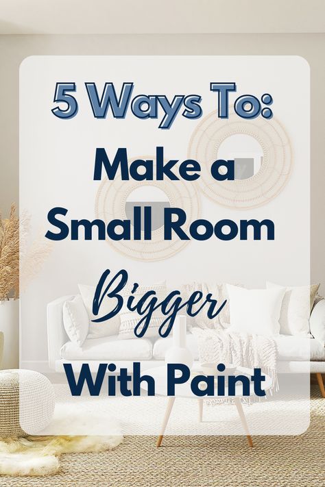 5 Ways to Make a Small Room Bigger with Paint labelled on a beautiful interior lounge room photo Small House Colors Interior, Wall Color Ideas Small Spaces, Wall Colour For Small Living Room, Room Color Ideas For Small Rooms, Colour Schemes For Small Living Room, Painting Ideas For Small Living Room, Apartment Interior Paint Ideas, How To Paint To Make A Room Look Bigger, Paint Colours To Make Room Look Bigger