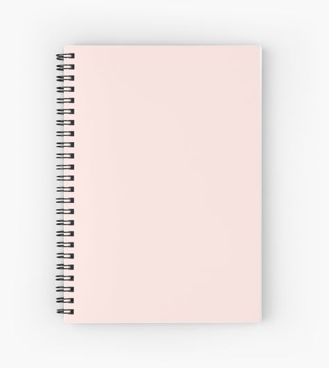 "Pale Pink Blush 1 Complement Solid Design" Spiral Notebook by kierkegaard | Redbubble Organisation, Ghost Bird, Desk Accesories, Pantone Pink, Pantone Blue, Bookbinding Tutorial, Pink Notebook, Cute Notebooks, Cute School Supplies