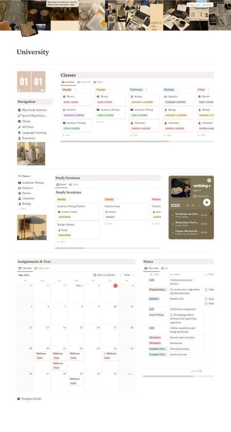 free notion templates Organisation, Notion Setup Aesthetic School, Notion Master To Do List, Notion Aesthetic University, Notion Student Aesthetic, Notion School Notes, Notion Schedule Template, Good Notes Calendar, Notion Template For School