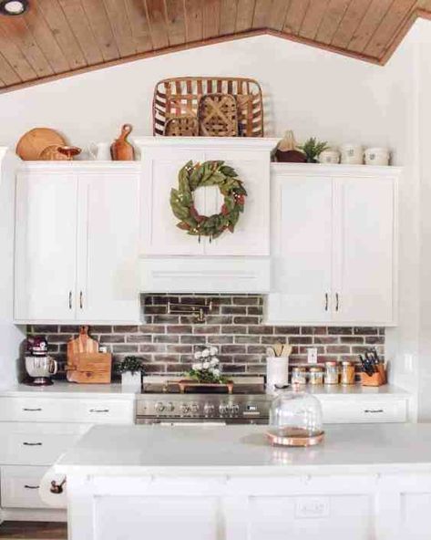 Farmhouse Kitchen Top Of Cabinets, Above Cabinet Decor Fall, Style Top Of Kitchen Cabinets, Above The Cupboard Decor Top Of Cabinets, Cabinet Decor Top Of, Fall Kitchen Decor Above Cabinets, Decorations For Top Of Kitchen Cabinets, Top Of Cabinet Decor Kitchen, Farmhouse Cabinet Decor