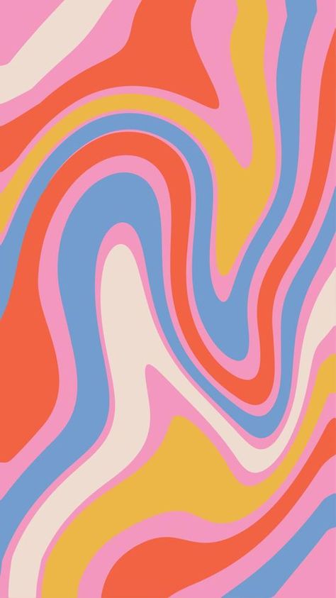 Groovy Backdrop, Psychadelic Pattern, Vertical Background, Seventies Style, Pastel Design, Motif Simple, Hippie Designs, Hippie Aesthetic, Pastel Designs