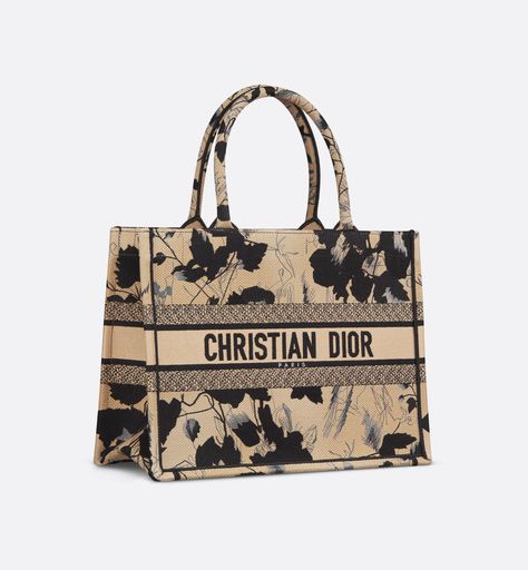 Medium Dior Book Tote Beige and Black Fleurs Mystiques Embroidery (36 x 27.5 x 16.5 cm) | DIOR Bags Dior, Dior Aesthetic, Cristian Dior, Christian Dior Paris, Dior Book, Dior Paris, Christian Dior Logo, Dior Book Tote, Embroidered Canvas