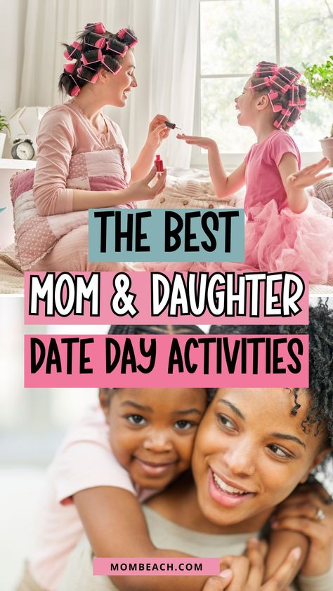 Need a mother/ daughter day date? Here's a large list of activities to choose from to help you bond and create lasting memories with your daughter. No matter the season, indoor or outdoor, at home or in town, this list will have something you both will enjoy while spending quality time together. Daughters Day Date, Mom Daughter Dates, Mommy Daughter Activities, Mother Daughter Activities, Daughter Day, Mother Daughter Dates, Daughter Activities, Date Activities, Mother Daughter Bonding