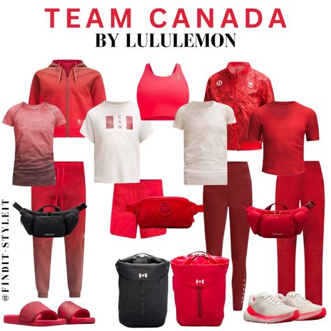 Team Canada Olympic gear sponsored by Lululemon!! Watch the olympics in style from home or Paris. Go Team Canada 🇨🇦!! You must be following @findit_styleit to receive the automated messages with the links. Comment SHOP below to receive a DM with the link to shop this post on my LTK ⬇ https://liketk.it/4MgqF #traveloutfit #parisolympics #summerolympics #Teamcanada #lululemoncanada #olympicoutfits #fitnesswear #fitnessoutfits #ltktravel #ltksummer #ltkcanada Summer Olympics, Olympic Outfits, Go Team, Team Canada, Swiftly Tech, The Olympics, Red Pants, Sporty Chic, Team Usa