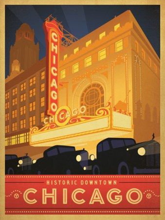 Vintage Poster Art Retro Free Printable, Art Deco Vintage Posters, Vintage Travel Posters Art Deco, American Travel Posters, Travel Posters Art Deco, Affiches D'art Déco, Chicago Poster, Anderson Design Group, Art Deco Illustration