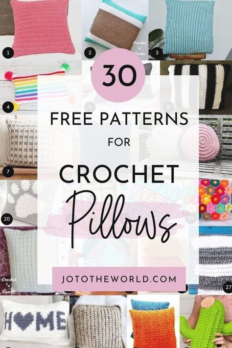 Make the best crochet pillow covers with these 30 free crochet patterns. There is a choice for everyone, even if you are a beginner at crochet. Crochet Throw Pillows Pattern Free, Crochet Pillow Case Pattern, Paw Print Pillow, Crochet Cushion Covers, Crochet Cushion Pattern, Crochet Pillow Patterns Free, Crochet Pillow Cases, Cushion Cover Pattern, Pillow Covers Pattern