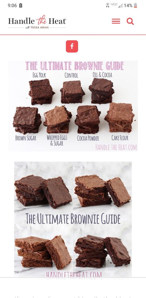 Different types of Brownies Brownies Chewy, Brownie Guides, Ultimate Brownies, Resep Brownies, Köstliche Desserts, Baking Sweets, Brownie Recipes, Sweets Treats, Dessert Bars