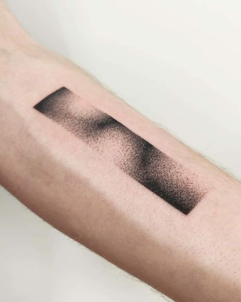 Small Rectangle Tattoo, Shadowed Tattoo, Hand Shadow Tattoo, Rectangle Frame Tattoo, Rectangle Tattoo Ideas, Small Handpoke Tattoo Ideas, Tattoos With Shadows, Rectangle Tattoo Design, Hand Poked Tattoo Ideas