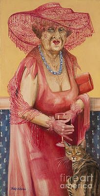 by Shelly Wilkerson [Image in my board "What is this Granny?"] Snow Birds, Red Hat Ladies, Fat Art, Red Hat Society, The Golden Years, Diego Rivera, Girl Talk, Red Hat, Rose Painting