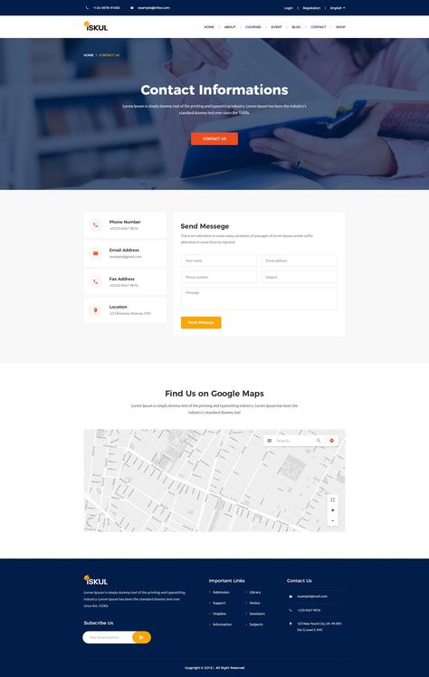 Contact Page  1 | Google Maps | Form | Contact Detail Flat Web Design, Contact Page Web Design, Contact Us Page Design, Web Design User Interface, Corporate Website Design, Minimalist Theme, Web Design Websites, Web Design Quotes, Learning Online