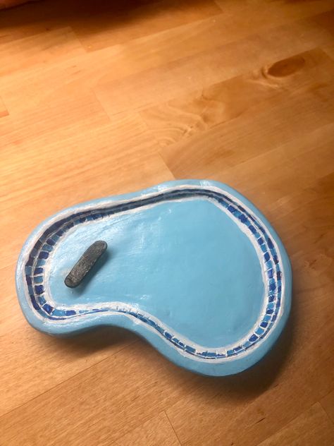 Swimming Pool Clay Tray, Pool Clay Tray, Clay Pool Tray, Clay Rolling Tray, Ceramic Rolling Tray, Ash Tray Clay, Clay Ash Tray, Ashtray Ideas, Clay Trays