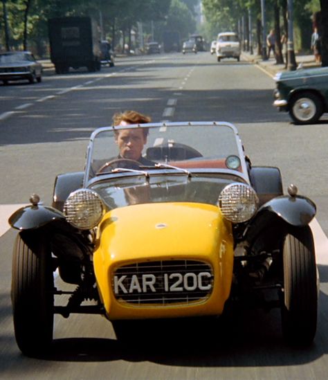 Lotus 7, Patrick McGoohan, The Prisoner, Number 6, I am not a number I am a free man! KAR 120C Caterham Super 7, Renault 5 Turbo, Spy Shows, Cinema Video, Lotus 7, Spy Film, Ferrari 308, Lotus Car, The Prisoner