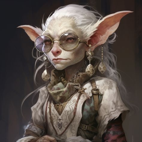 Dnd Goofy Character, Goblin 5e Character, Goblins Harry Potter, Unusual Dnd Characters, Half Goblin Half Human, Old Goblin Dnd, Dungeons And Dragons Character Ideas, Goblin Wizard Dnd, Goblin Royalty