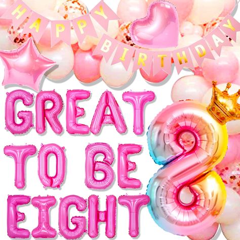 Great 8 Birthday Party, Sweet 8 Birthday Party, Eight Is Great Birthday, Its Great To Be 8 Birthday Party, 8th Birthday Party Girl, 8th Birthday Party Ideas, Eight Is Great, Girls 8th Birthday, Rose Gold Party Favors