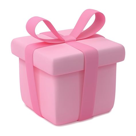 Gift box with ribbon pink present | Premium Vector #Freepik #vector #gift-package #ribbon-box #present #present-box Pink Gift Basket, Gift Box With Ribbon, Gift Vector, Box Icon, Pink Gift Box, Box With Ribbon, Cute Presents, Balloon Gift, Cute Box