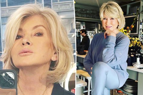 Martha Stewart Hair 2023, Martha Stewart Haircut, Martha Stewart Hair Hairstyles, Medium Bob Hairstyles With Layers, Martha Stewart Hair, Aging Gracefully Hair, Rich Housewife, Fine Hair Tips, Very Easy Hairstyles