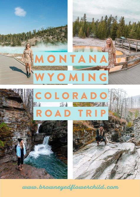 Montana Road Trip Aesthetic, Montana Vacation Itinerary, Montana Road Trip Itinerary, Wyoming Montana Road Trip, Wyoming Travel Road Trips, Colorado Road Trip, Yellowstone National Park Vacation, Wyoming Vacation, Yellowstone Vacation