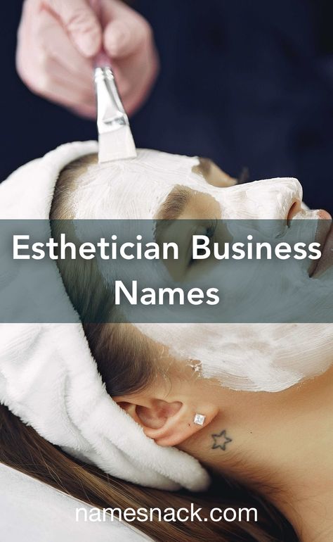 Esthetician Studio Names, Names For Esthetician Business, Esthetician Username Ideas, Aesthetician Business Names, Esthetician Business Names Ideas, Esthetician Slogans, Esthetic Business Names, Botox Business Names, Aesthetic Clinic Name Ideas