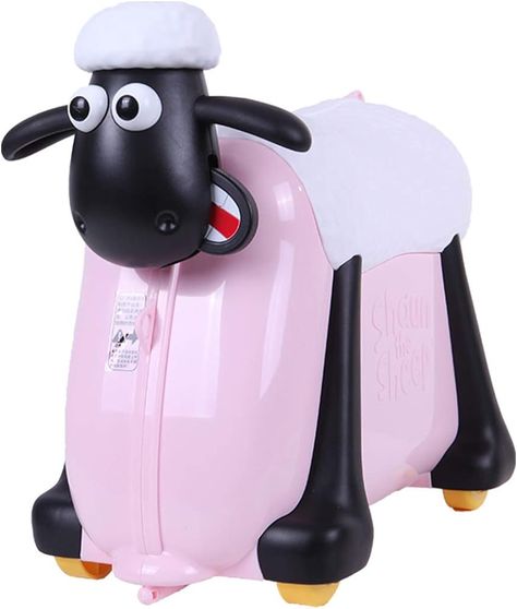 Amazon.com | SAIPOTOYS Shaun the Sheep Ride-On Suitcase Kids Travel Luggage with Wheels Hard Shell Case for Toddler Children Carry on | Kids' Luggage Shells, Sheep, Shaun The Sheep, Kids Travel, The Sheep, Kids Luggage, Travel Luggage, Carry On