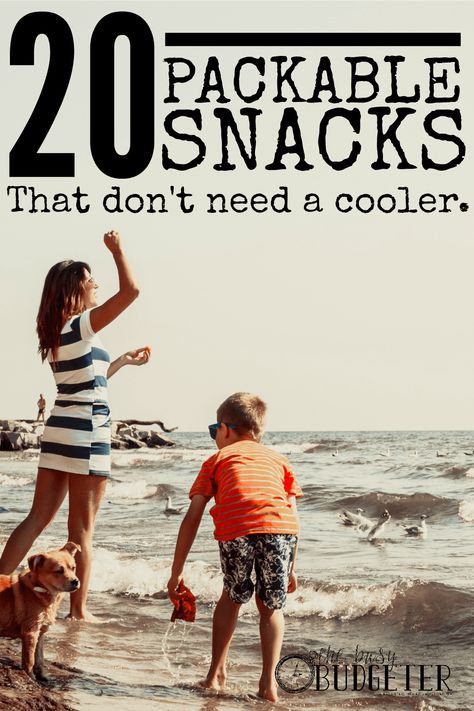 20 Packable Snacks that Don't Need a Cooler Essen, Packable Snacks, Pack For The Beach, Packable Lunch, Busy Budgeter, Car Snacks, Beach Snacks, Hiking Snacks, The Best Snacks