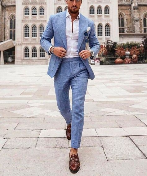 Men Linen Suits, Mens Linen Suit, Blue Linen Suit, Sky Blue Suit, Linen Suits For Men, Summer Wedding Suits, Beach Wedding Suits, Terno Slim, Light Blue Suit