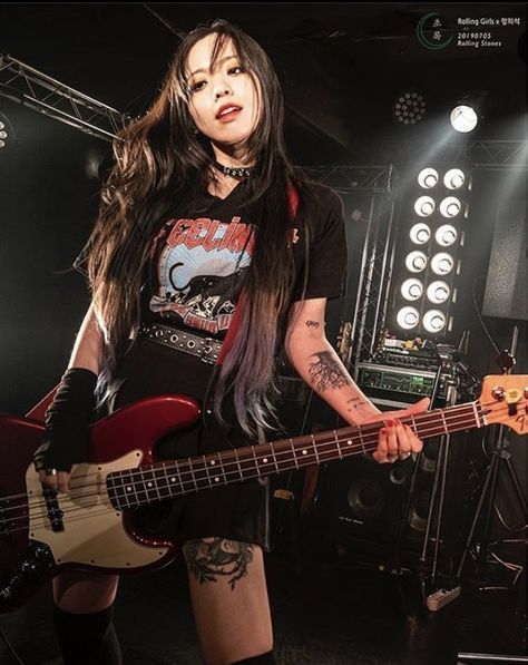 ‏ً on Twitter: "kim arem from rolling quartz...i have a thing for bassists… " Rock Band Outfits, Girls Rockstar, Rolling Quartz, Rockstar Aesthetic, Rock Aesthetic, Band Outfits, Rock Girl, Guitar Girl, Full Name