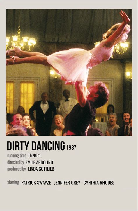 Dirty Dancing Movie, Indie Movie Posters, Film Polaroid, Jennifer Grey, Photo Polaroid, Movie 2023, Movie Card, Iconic Movie Posters, Film Posters Minimalist