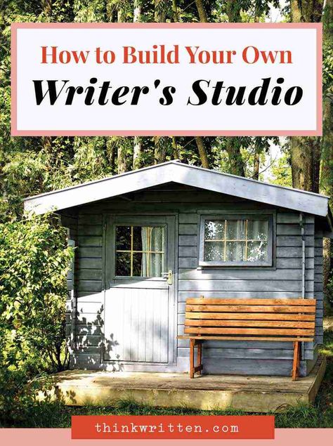 Need a space to write? Here's how you can build your very own writing studio easily and affordably! Installation Interactive, Writing Studio, Writing Retreat, Build Your Own Shed, Studio Shed, Build A Shed, Kiki’s Delivery Service, Shed Kits, Writing Space