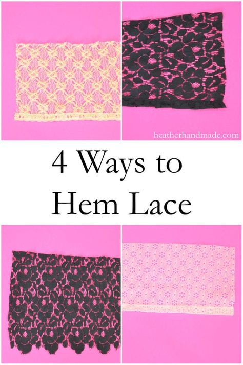 How to Hem Lace + a Lace Trumpet Skirt // heatherhandmade.com Couture, Tela, Lace Sewing, Lace Diy, Sewing Lace, Sewing 101, Trumpet Skirt, Sewing Tutorials Free, Techniques Couture