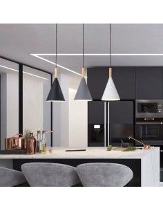 Pendant Lamps Scandinavian Pendant Lighting, Scandinavian Pendant Light, Nordic Restaurant, Scandinavian Lighting, Restaurant Chandelier, Nordic Kitchen, Wood Light, Modern Ceiling Light, Pendant Lights