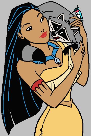 Pocahontas and Meeko and Flit Pocahontas Drawing, Pocahontas Character, Pocahontas Meeko, Disney Mural, Disney Characters Christmas, Harley Tattoos, Pocahontas And John Smith, Disney Sleeve, Walt Disney Princesses
