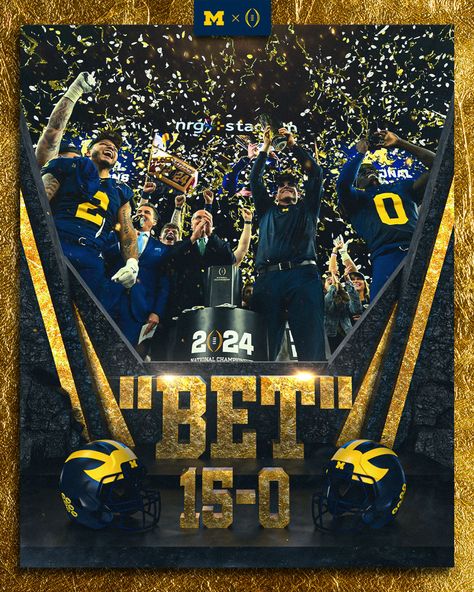 MICHIGAN “NATIONAL CHAMPIONS” WOLVERINES......15-0....AWESOME.... Michigan Go Blue, University Of Michigan Wolverines, Maize And Blue, Wolverines Football, Michigan Wolverines Football, Michigan Sports, Jalen Hurts, Michigan Football, Dream College