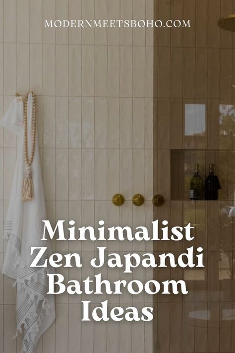 Find minimalist Zen Japandi bathroom ideas that combine Scandinavian 'hygge' with Japanese minimalism. Create a serene, functional Japandi-style bathroom with these modern Zen design tips. Explore the best minimalist zen Japandi bathrooms here! Zen Like Bathroom Ideas, Japandi Restroom Design, Zen Minimalist Bathroom, Japanese Aesthetic Bathroom, Japandi Double Vanity, Japandi Bathroom Rug, Japandi Bathroom Tile Ideas, Bathroom Spa Like, Minimalist Bathroom Makeover