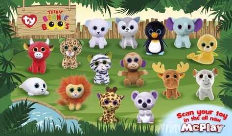 Beanie Boo's In Mcdonald's Happy Meals May 2017 Kawaii, Old School Toys, Mcdonalds Toys, Mc Donald, Beanie Buddies, Nostalgic Toys, Beanie Boo, Happy Meal Mcdonalds, Beanie Boos