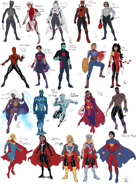 Twitter Dc And Marvel, Marvel Character Design, Gato Anime, Arte Dc Comics, Model Sheet, Dc Comics Artwork, Marvel Comics Wallpaper, Superhero Wallpaper, Superhero Characters