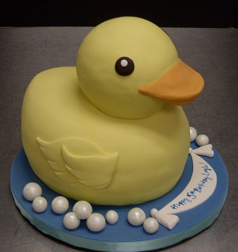 rubber duckie Rubber Duck Cake, Rubber Ducky Cake, Sculpted Cake, Duck Cake, Duck Birthday, Sculpted Cakes, Bird Cakes, 3d Cakes, Baby Cakes