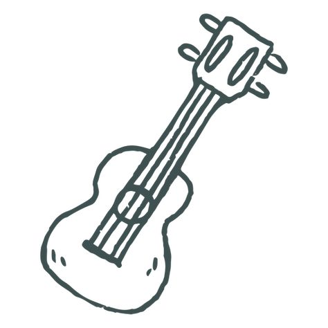 Ukulele instrument doodle  PNG Design Ukulele Drawing Simple, Simple Music Doodles, Ukulele Drawing Sketch, Ukulele Art Drawing, Cute Music Doodles, Ukulele Sketch, Easy Guitar Drawing, Simple Guitar Drawing, Guitar Drawing Easy