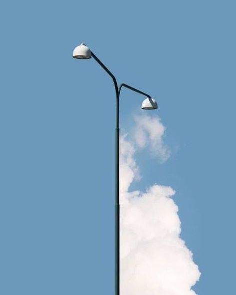 street light, photography, image, electricity, lamp, power, lamppost, streetlight, sky, outdoors, pole, illuminated, floodlight, reflector, lantern Minimalist Photography, Fotografi Kota, Minimal Photography, Baby Blue Aesthetic, Minimalist Photos, Foto Art, Pastel Wallpaper, Sky Aesthetic, White Aesthetic