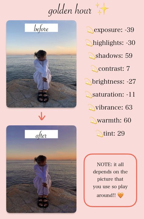 Photo Filter Settings Iphone, Edit Settings For Photos, Aesthetic Editing Pictures, How To Make Photos Aesthetic Edit, Photos App Filter, How To Make Your Photos Aesthetic On Iphone, Phone Settings For Photos, Iphone Photos Edit Settings, Aesthetic Pictures Settings