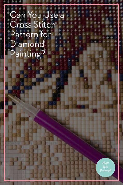 Can You Use a Cross Stitch Pattern for Diamond Painting? - Craft with Cartwright Diamond Art Patterns Free, Cross Stitch Letter Patterns, Dot Painting Tools, Free Cross Stitch Designs, Cross Stitch Letters, Diamond Paint, Dot Art Painting, Pattern Library, Cross Stitch Patterns Free