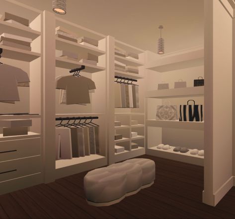 Secret Room Ideas In Bloxburg, 5x6 Bloxburg Bedroom, 4 X 5 Bedroom Ideas Bloxburg, Bloxburg Closets Ideas, Bloxburg Modern Restroom, Bloxburg Basement Ideas Aesthetic, Closet Ideas For Bloxburg, Bloxburg Bed Rooms Ideas Modern, Blockburg Room Ideas Modern