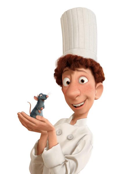 Remy and Alfredo Linguini from "Ratatouille" (2007). Setting: 21st century Paris, France. Disney Secrets, Ratatouille Film, Ratatouille Chef, Ratatouille Movie, Ratatouille 2007, Ratatouille Disney, Disney Clipart, Animation Disney, Pixar Characters