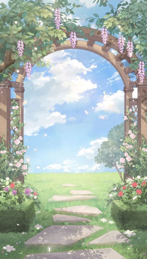 Simple Anime Background, Cute Landscape Background, Fairytale Background, Dreamy Background, Barbie Land, Background Canva, Sunny Garden, Scenery Background, 패턴 배경화면