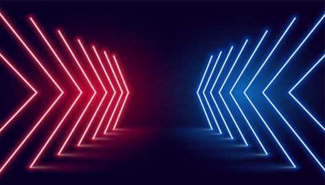 Neon light arrow direction in perspectiv... | Free Vector #Freepik #freevector #freeabstract #freearrow #freeline #freelight Neon Rouge, Arrow Line, Neon Azul, Neon Backgrounds, Church Stage Design, Line Light, Lit Wallpaper, Poster Background Design, Neon Wallpaper