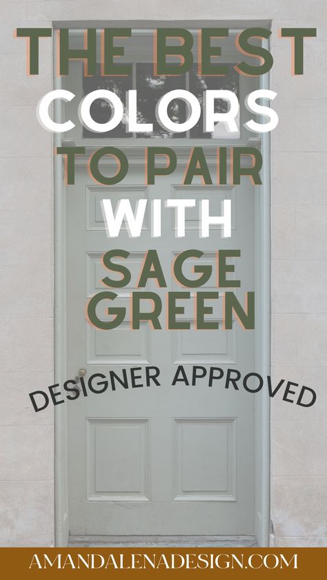 Want to learn the best colors to pair with sage green? Our latest blog post shares what colors pair well with sage green. Whether you have sage green walls, sage green cabinets, or sage green decor. Bring your room to life by knowing what colors work the best. White Walls Sage Green Trim, Sage Paint Color Dining Room, Best Wall Color For Green Cabinets, What Colors Go With Sage Green Paint Colours, Sage Green And Cream Paint, Cream And Sage Green Kitchen, Decorating With Sage Green Walls, Compatible Colors With Green, Sage Green Butlers Pantry